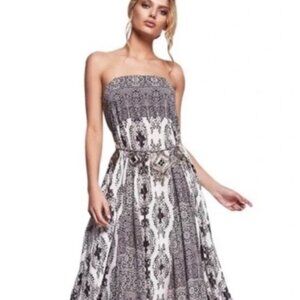 Free People NWOT Black & White Strapless Maxi XS